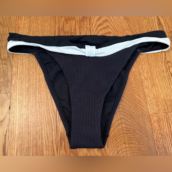 Seafolly Swim Black and White Bikini Bottoms size US 10 - Picture 1 of 9